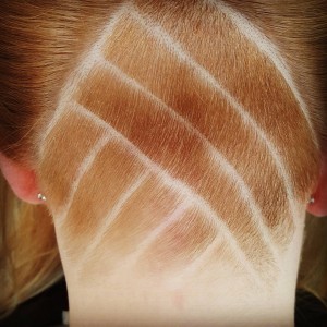 Ladies shaved line pattern